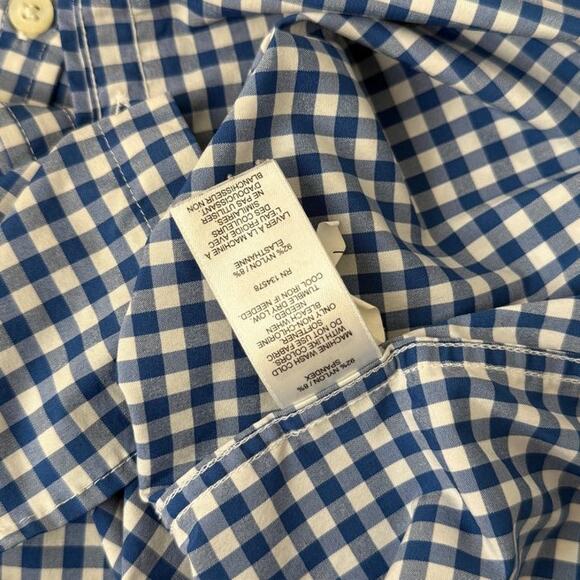 Vineyard Vines Boys Gingham Button Down Shirt Size M Long Sleeve Preppy Classic - Picture 7 of 7